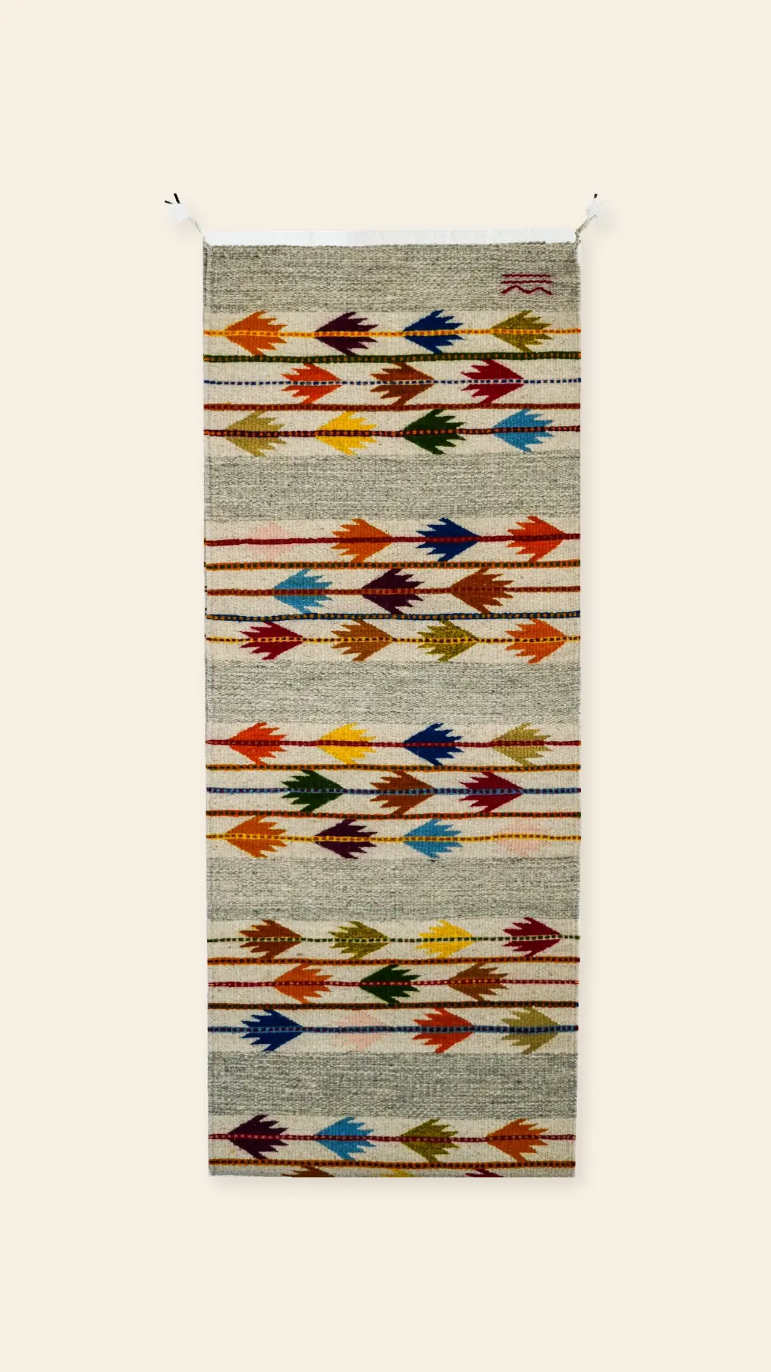 Camino de Mesa Maíz Colores — handwoven Zapotec rug by Wilmer Vásquez Luis